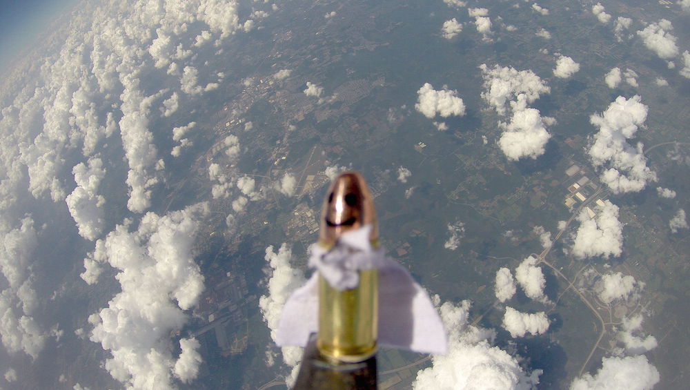 9mm ammunition in flight 9mm ammunition in the air
