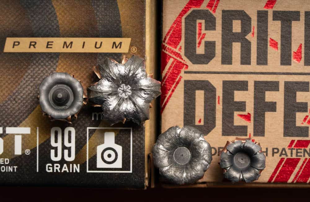 Expanded 32 ACP and 380 ACP bullets after they were fired into ballistic gelatin.