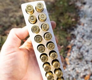 350 legend ammo at the shooting range
