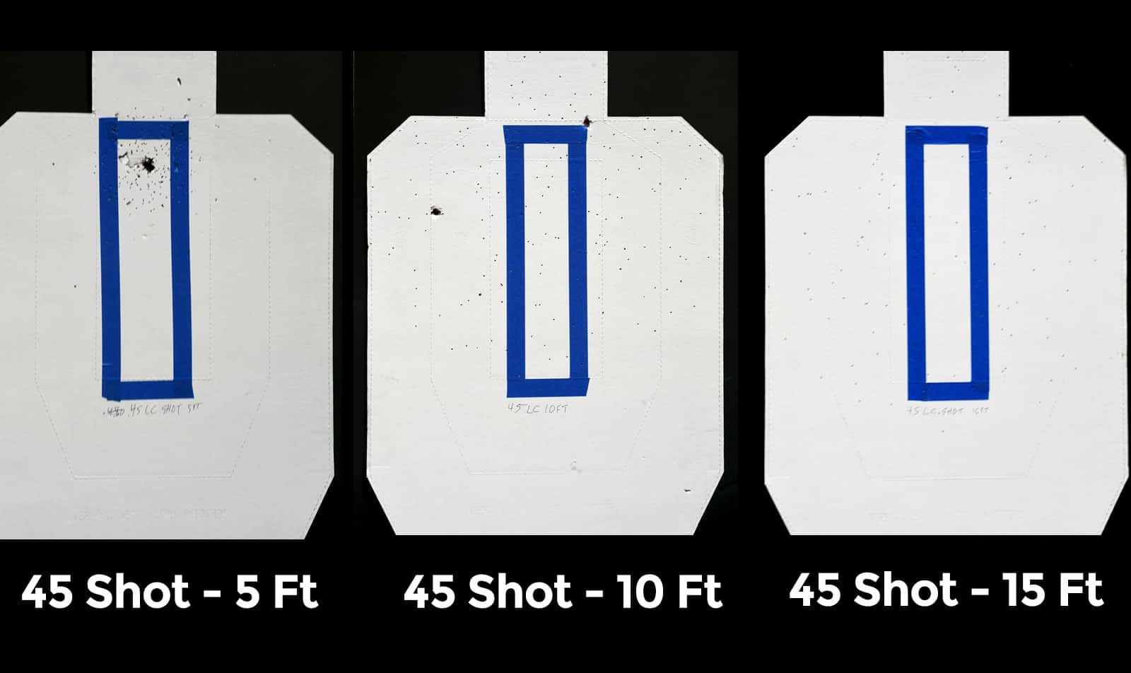 45 long colt snake shot pattern