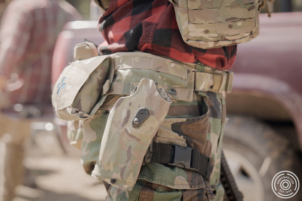 Military battle belt, heavy setup.