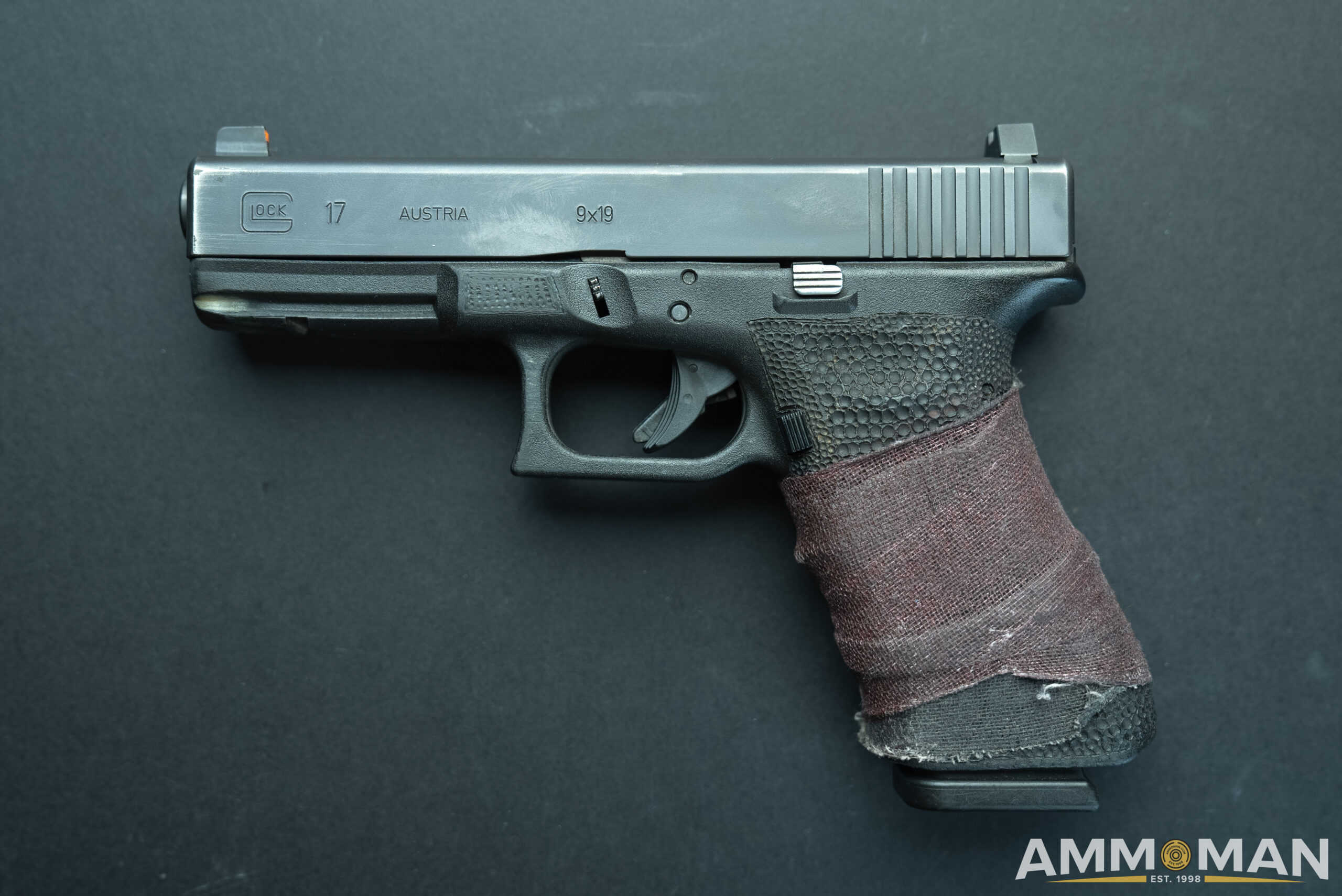 Glock 17 with set of Ameriglo iron sights.