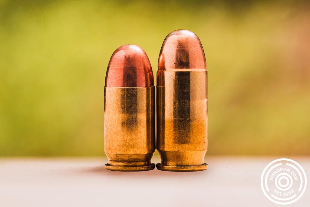 45 GAP ammo side by side with 45 ACP ammo