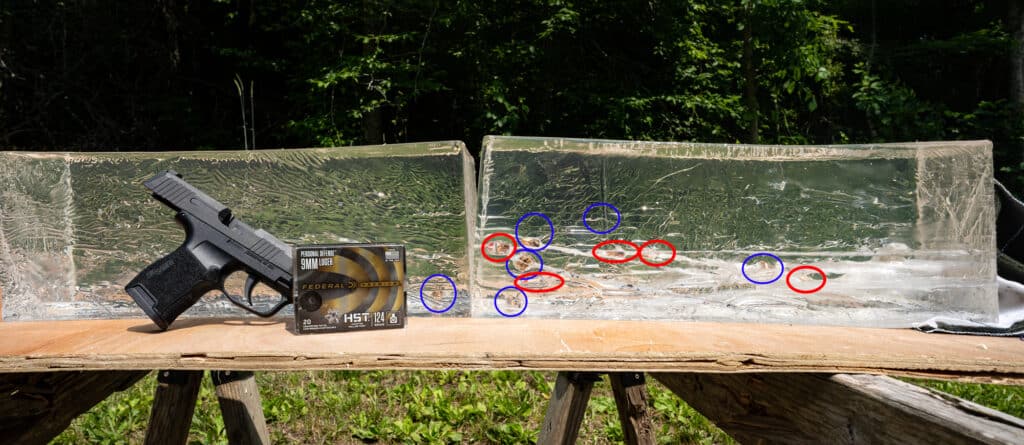 Hornady Critical Defense ammo tested in gel with Federal HST
