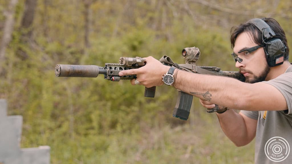 Shooting 5.56x45 suppressed AR-15