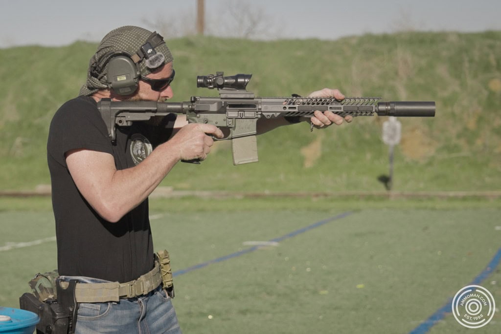 Last round lock-back on AR-15.