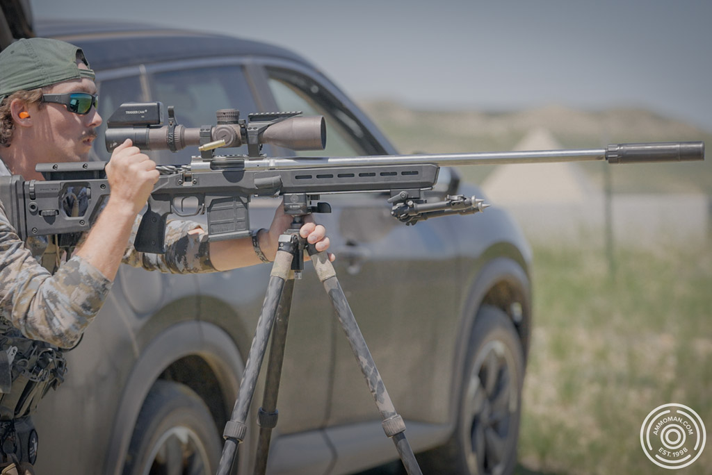 Shooting 6.5 creedmoor at long range course in Wyoming.