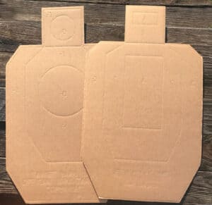 IDPA VS USPSA targets displayed