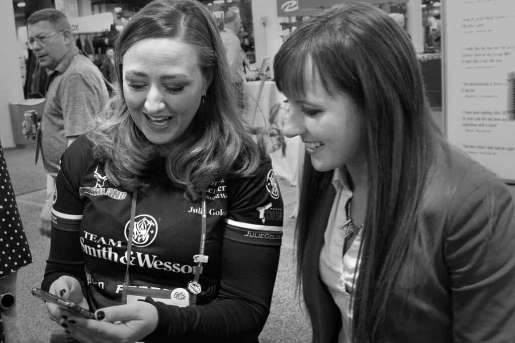Julie Golob at SHOT Show