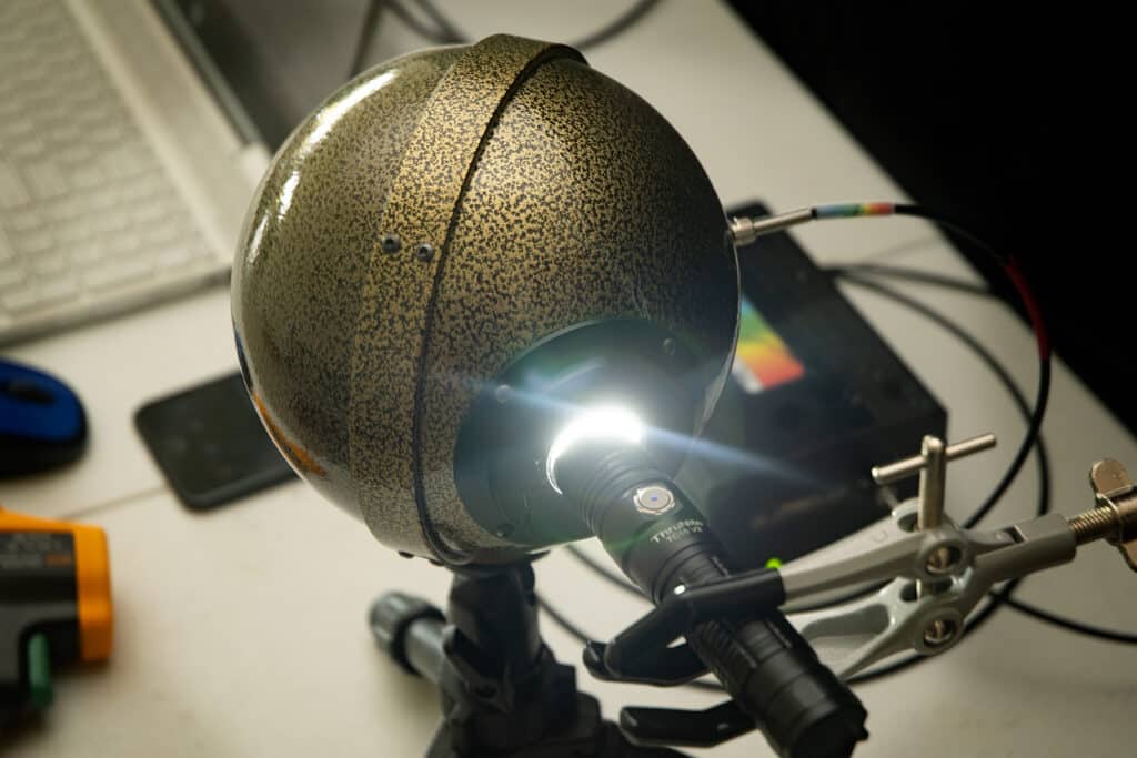 Using an integrating sphere to test tactical