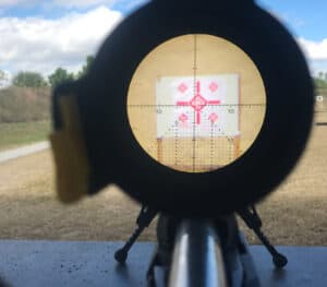 Reticle with MOA markings