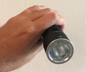 Waterlogged flashlight