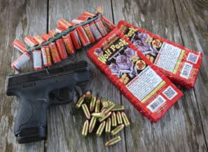 Testing the sound of gunshots and fireworks